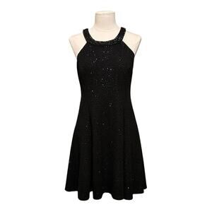 Betsy & Adam Black Sparkly Dress, Size 12, Beaded, Mini, Dinner, Gown, Prom
